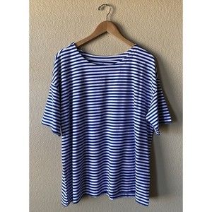 J. Jill Luxe Supima Elbow Sleeve Tee | Size XL